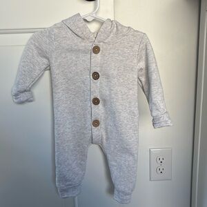 grey button up sweatsuit